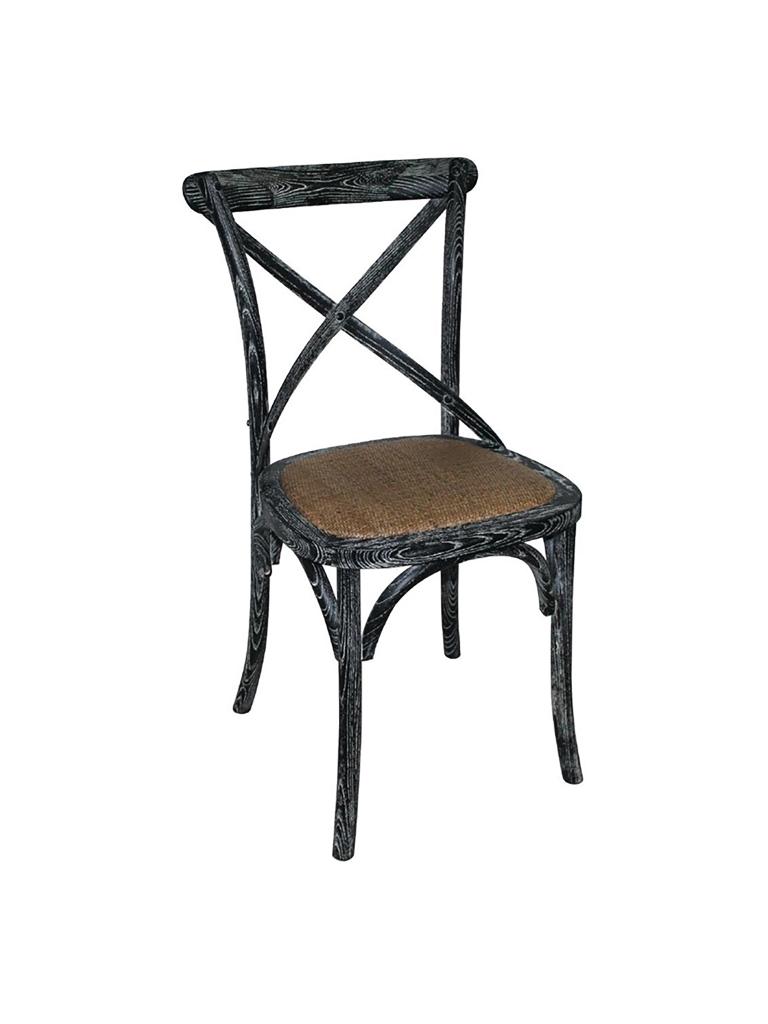 Chaise de restauration - 2 pièces - Noir - H 88 x 46 x 54 CM - Bois/Métal - Bolero - GG654