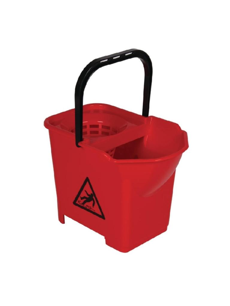 Seau à vadrouille - 14 Litres - Rouge - Polypropylène - Jantex - S222