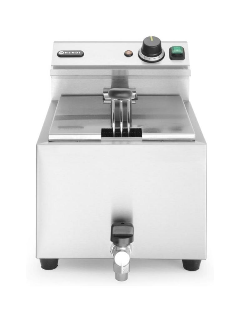 Friteuse Mastercook avec robinet - 8 l - Inox 180 - H 34,5 X 51,5 X 30 CM - Hendi - H209202