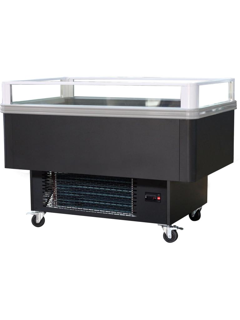 Koel- / Vrieseiland - Omschakelbaar - Staand Model - 260 Liter - Zwart - 230V - H 95 x B 153 x D 99.5 CM - Combisteel