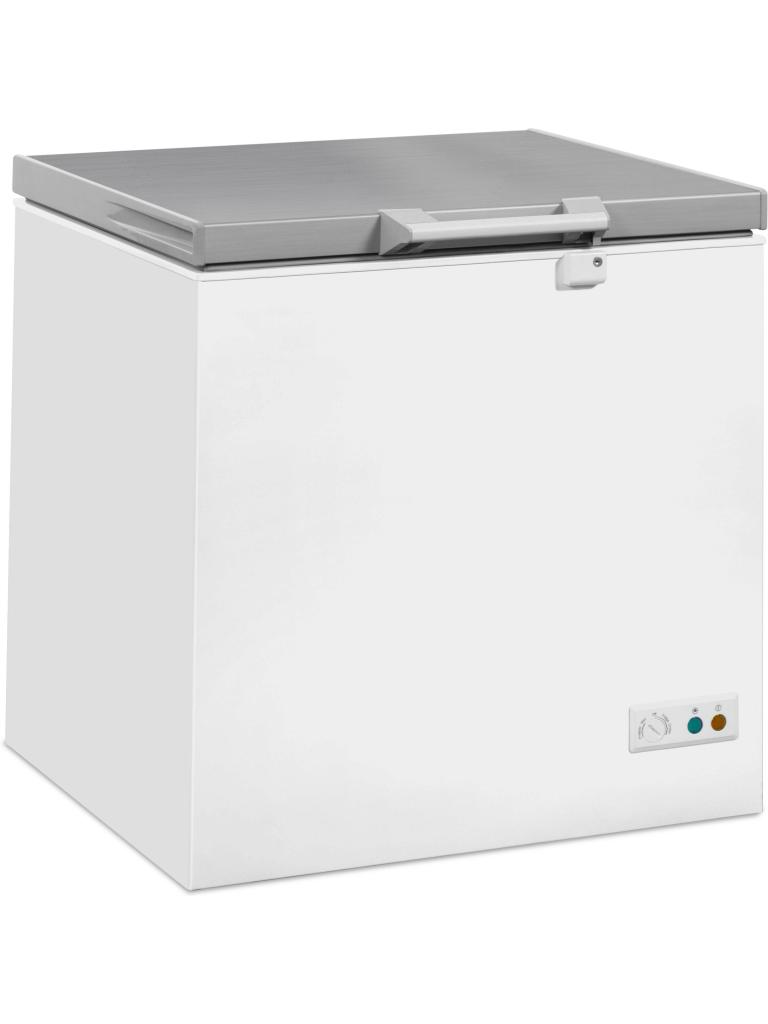 Vrieskist - RVS Deksel - 202 Liter - Wit - 230V - H 84 x B 76.5 x D 74.3 CM - Combisteel