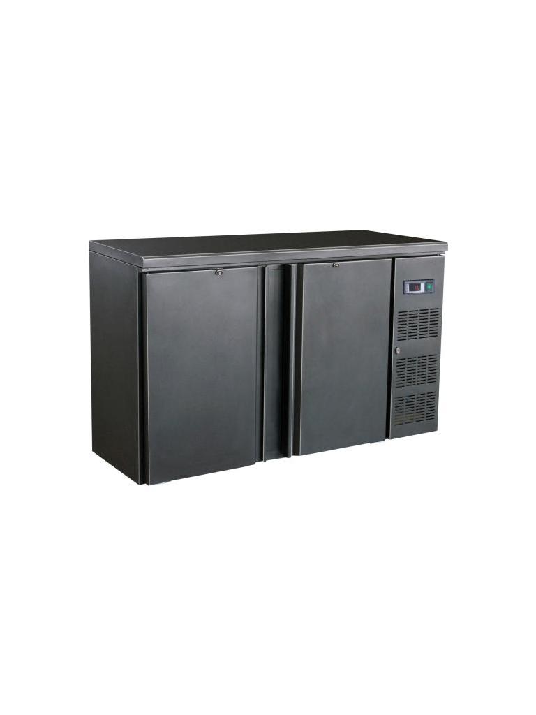 Refroidisseur Bar - 350 Litres - 2 Portes - Noir - H 86 x 146,2 x 51,3 CM - 230V - Combisteel - 7450.0315