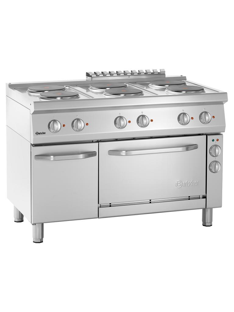 Cuisinière - 6 Foyers - Avec four - Fonte - Bartscher - 286247