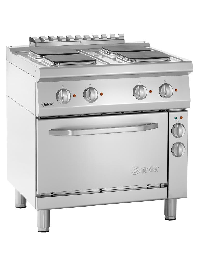 Cuisinière - 4 Foyers - Avec Four - Fonte - Bartscher - 286326