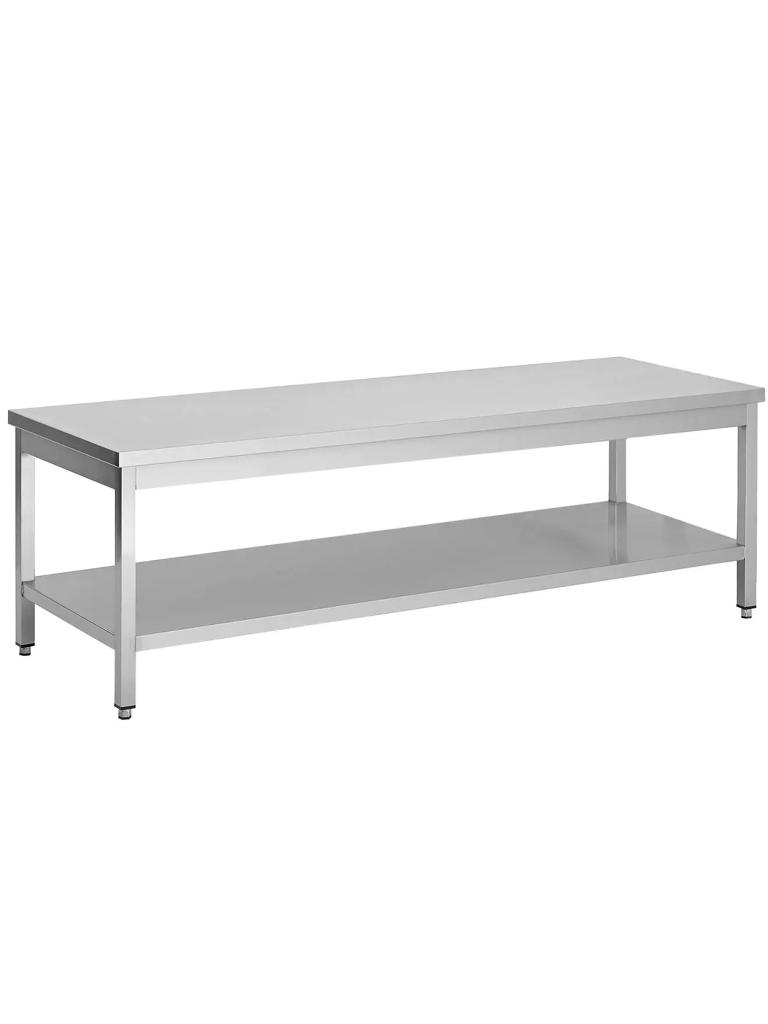 Table Wok en Inox - Avec Tablette Inférieure - G-Line