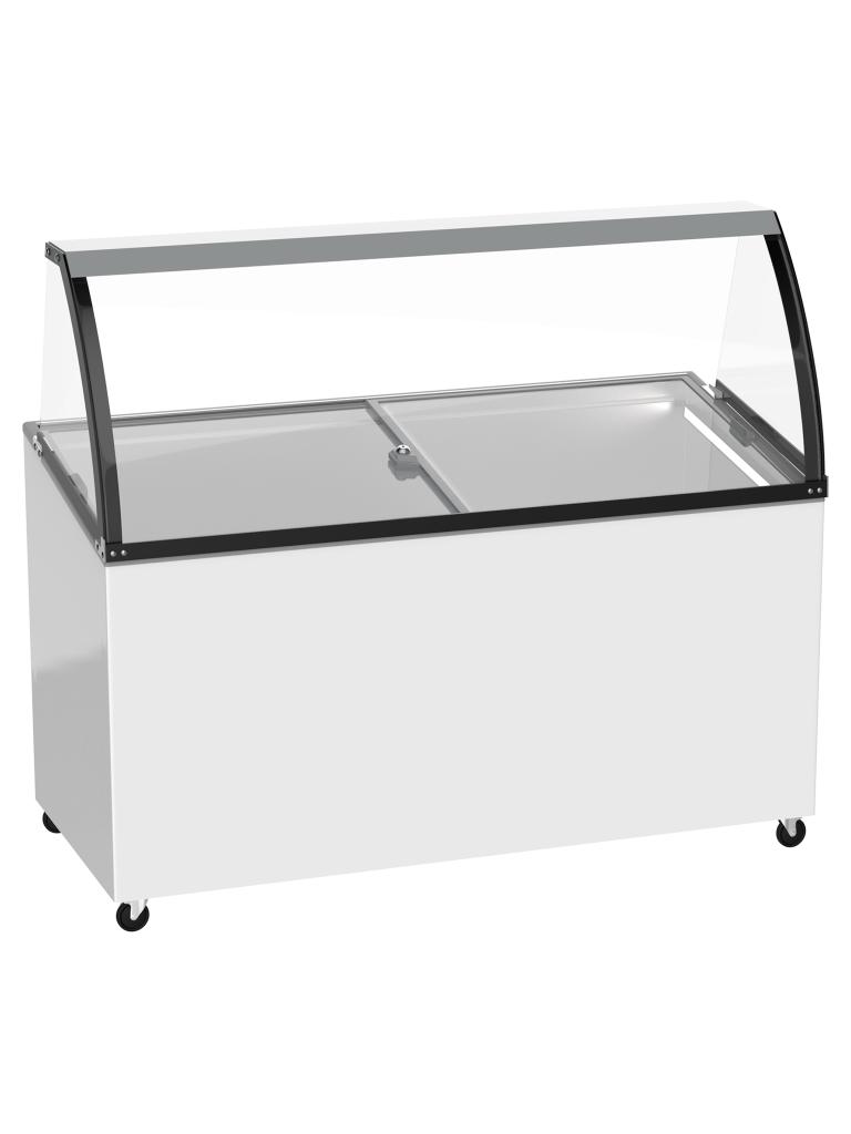 Vitrine à glace - 500 Litres - 8 Plateaux - H 131,5 x 149,4 x 65,9 CM - G-Line