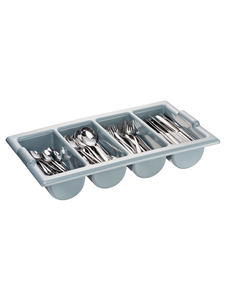 Range couverts - 4 compartiments - Gris - 1/1 GN - G-Line