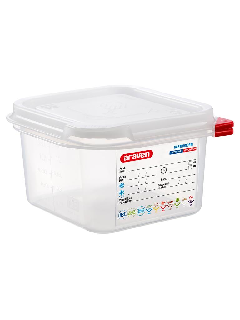 Boîte alimentaire - 1/6 GN - profondeur 100 mm - Polypropylène - G-Line