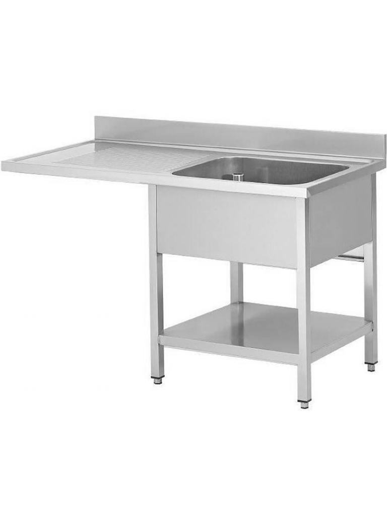 Evier inox pour lave-vaisselle - 1 bac à droite - avec étagères - démontable - G-Line
