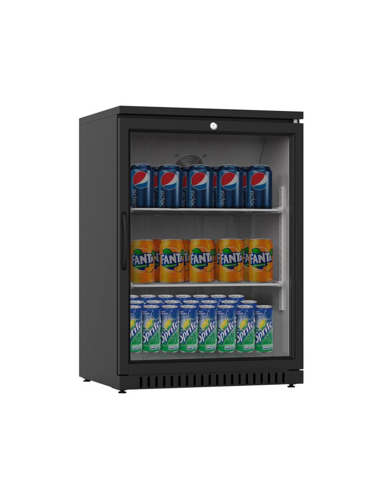Réfrigérateur porte vitrée - 130 Litre - 1 porte - Noir - G-Line