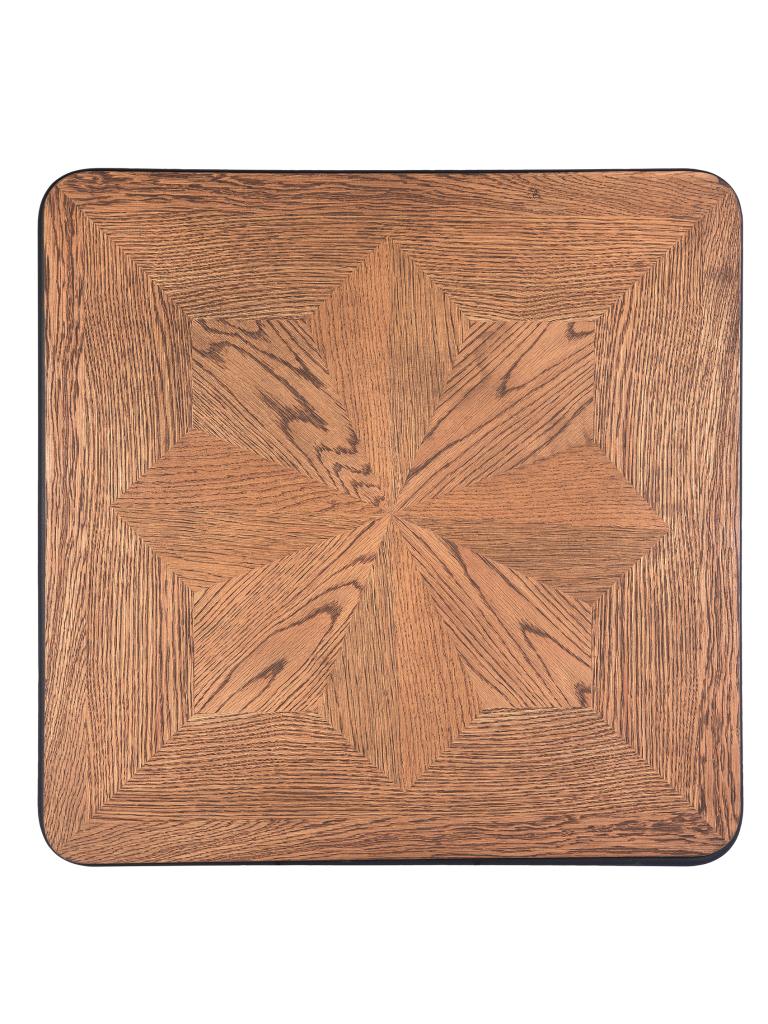Plateau de table Markant Wood - Bordure Métallique - 70 x 70 CM - G-Line