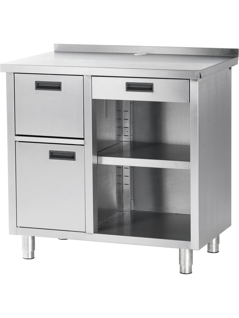 Etabli de distribution de café - H 100 x 100 x 70 CM - Inox - G-Line