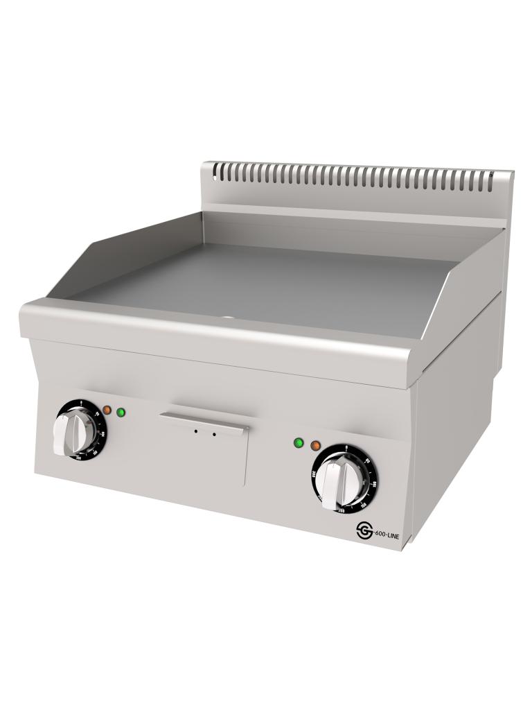 Plaque de cuisson - Lisse - Acier inoxydable - 400V - L 60 CM - Ligne G600