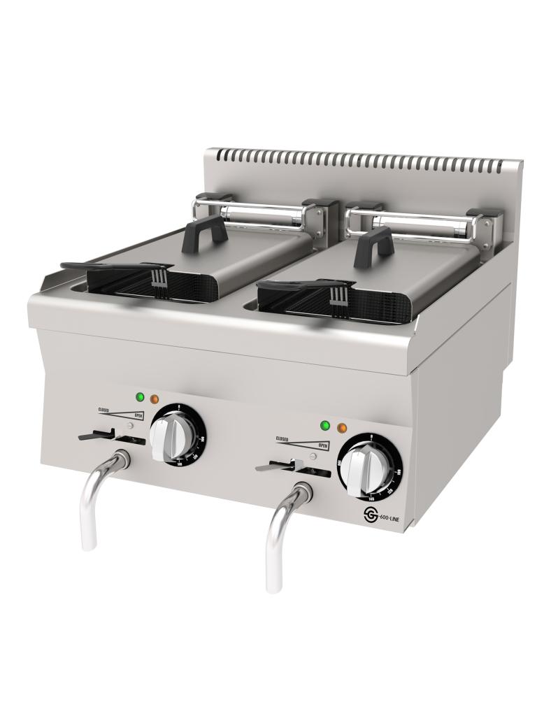 Friteuse - électrique - modèle de table - 2 x 10 L - acier inoxydable - 400V - Ligne G600 - G-Line