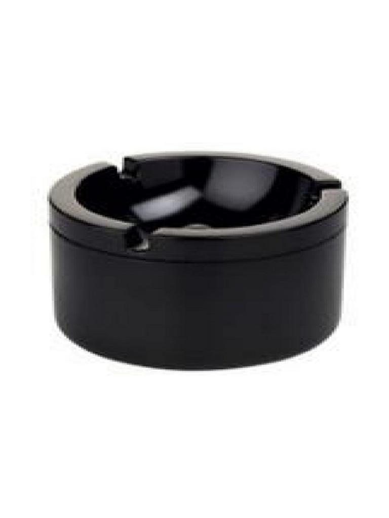 Cendrier Terrace - Rond - Avec couvercle - Noir - Mélamine - Ø11.5 - G-Line