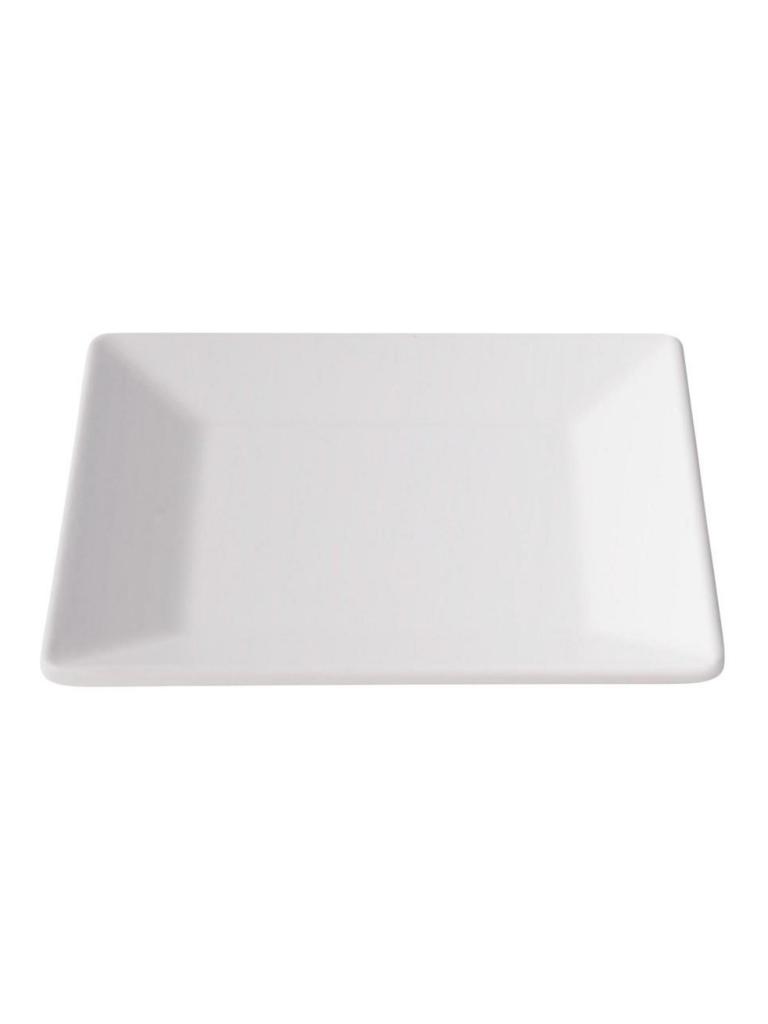 Assiette - Carrée - Blanc - Mélamine - L 21 x P 21 CM - G-Line