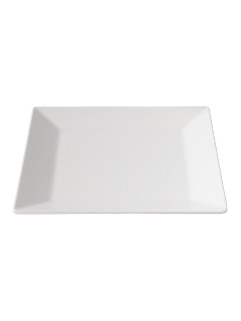 Assiette - Carrée - Blanc - Mélamine - L 26,5 x P 26,5 CM - G-Line