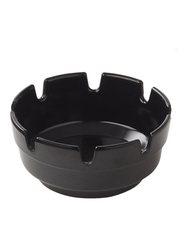 Cendrier - Rond - Avec couvercle - Noir - Mélamine - Ø10 - G-Line