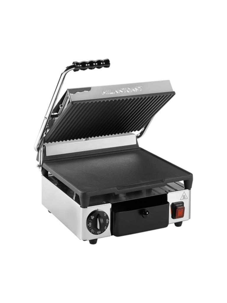 Contactgrill - Glad / Ribbel - 230V - B 32 CM - Milantoast