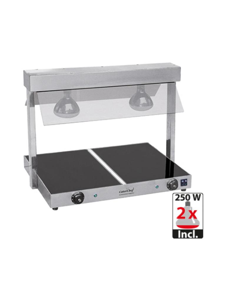 Plaque chauffante M/Brug - H 46,9 x 73,1 x 52,6 CM - 14 KG - 220 - 240 V - 1020 W - Inox - +30°C / +85°C - Caterchef - 688620