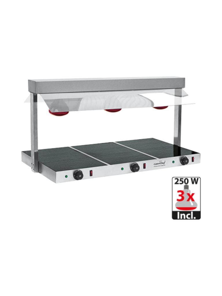 Plaque chauffante M/Bridge - H 46.9 x 108.9 x 52.6 CM - 19 KG - 220 - 240 V - 1530 W - Inox - +30°C / +85°C - Caterchef - 688630