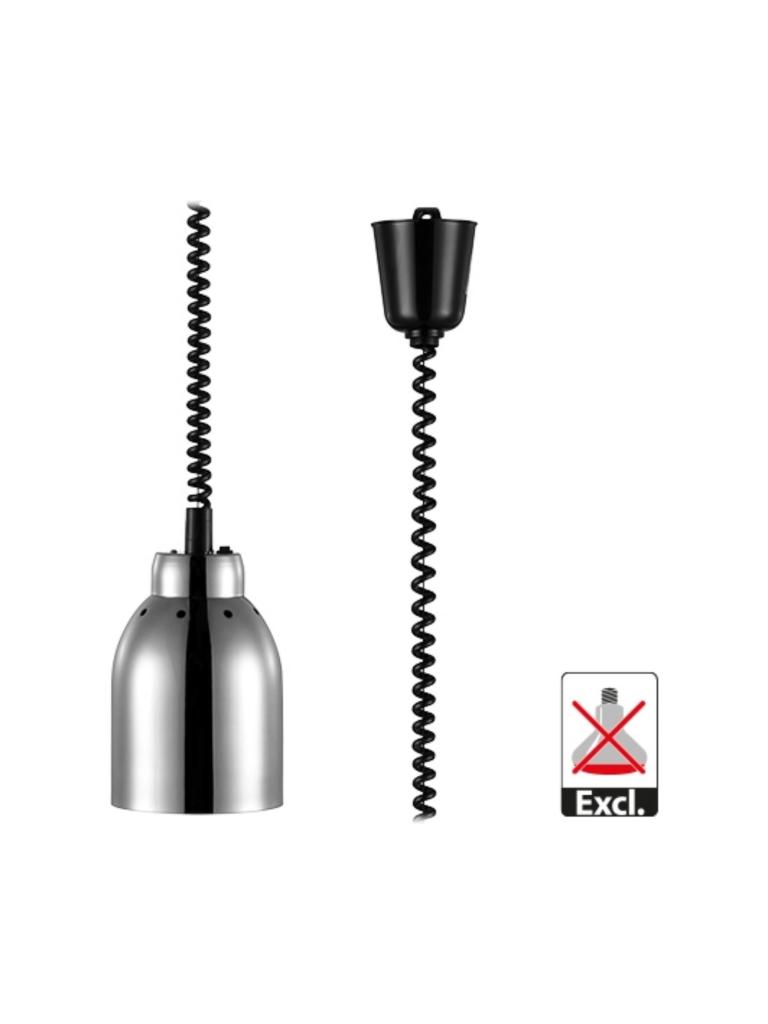Hotte chauffante - H 23,5 CM - 1,4 KG - Ø15,6 CM - 220 - 240 V - Inox - Chromé - Caterchef - 688265