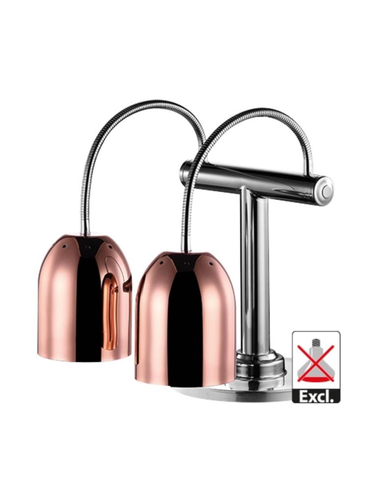 Lampe chauffante - H 61 x 46 x 48,6 CM - 8,81 KG - Ø15,6 CM - 220 - 240 V - Inox - Cuivre - Caterchef - 688253