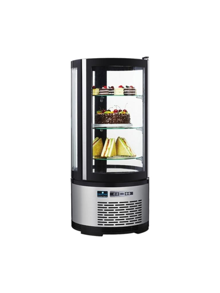Vitrine réfrigérée - H 103 CM - 48 KG - Ø48 CM - 220 - 240 V - 210 W - Ventilée - R600A - 100 Litre - +2°C / +8°C - CaterCool - 712032