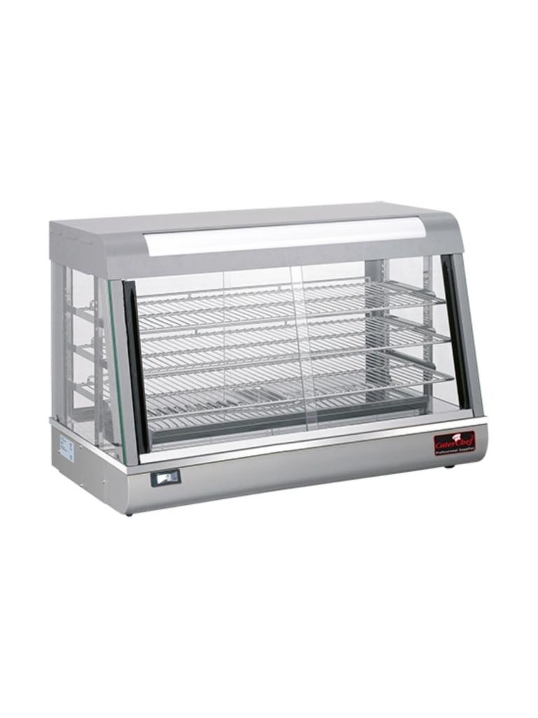 Vitrine chauffante - H 60,5 x 90 x 48 CM - 59 KG - 220 - 240 V - 1840 W - Inox - +30°C / +110°C - Caterchef - 680073