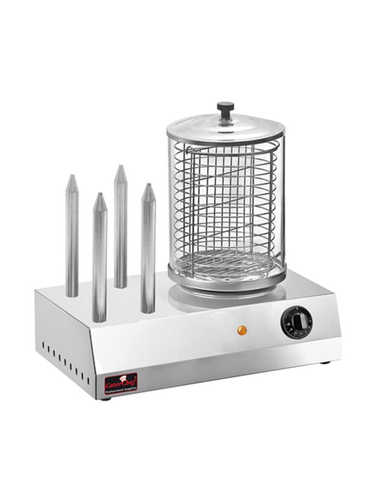 Chauffe saucisses - H 40 x 42 x 27 CM - 9 KG - 220 - 240 V - 800 W - Inox - +30°C / +90°C - Caterchef - 508008