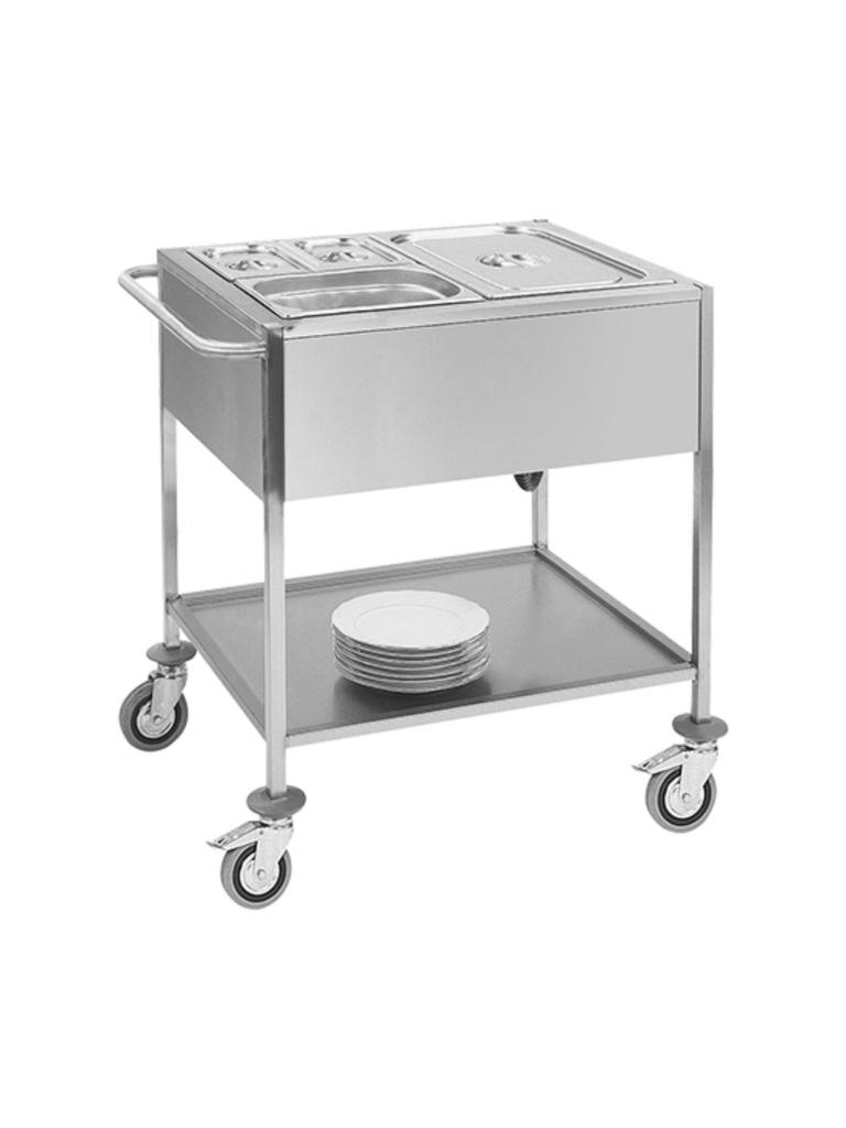 Bain Marie - H 87,5 x 67,3 x 84 CM - 30 KG - 220 - 240 V - 3000 W - Inox - 710052