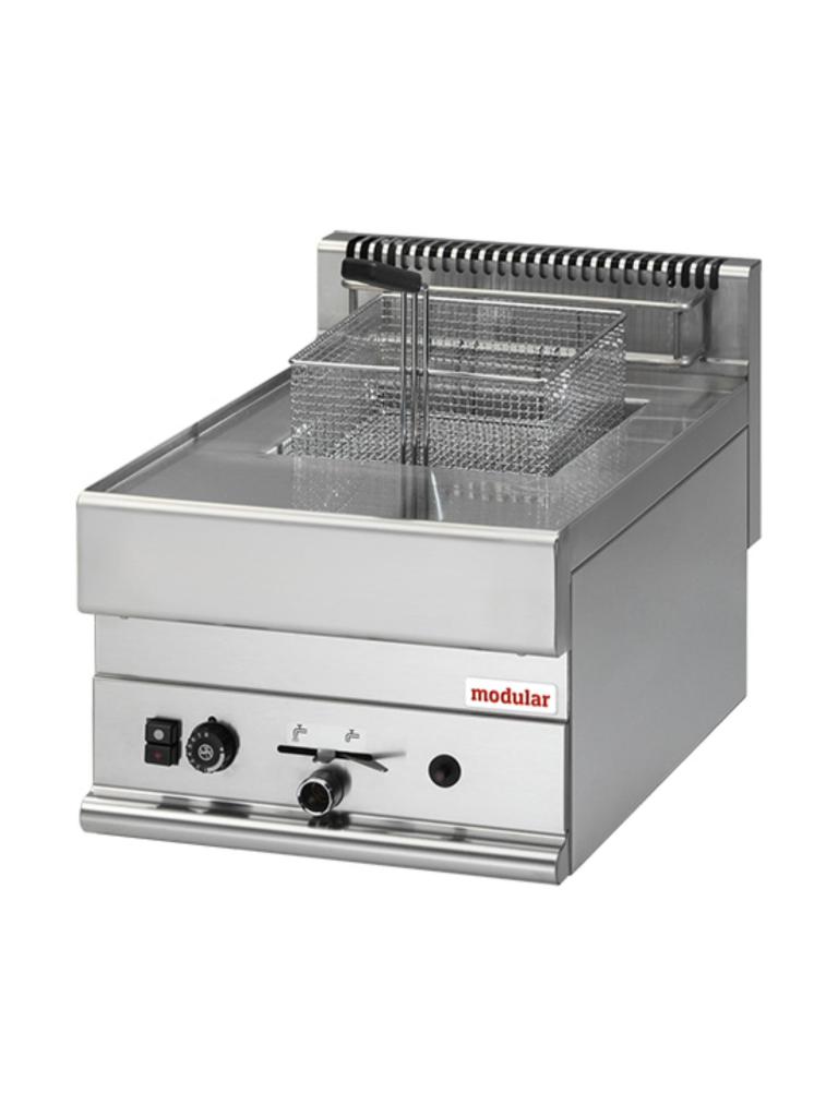 Friteuse - H 28 x 40 x 65 CM - 21 KG - Gaz Propane - 6,3 CM - Inox - 8 Litres - Gaz - Modulaire - 316143