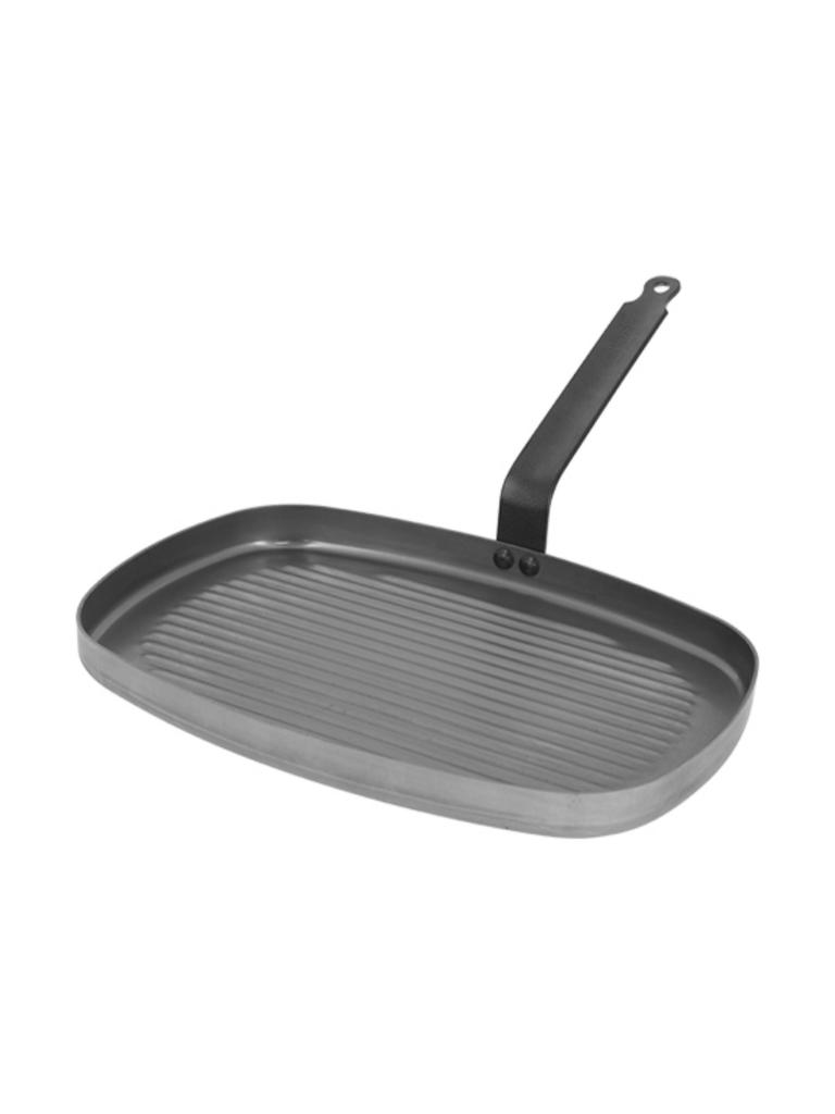 Poêle à griller - H 2 x 38 x 25,5 CM - 2,52 KG - Tôle d'acier - Acheteur - 001075