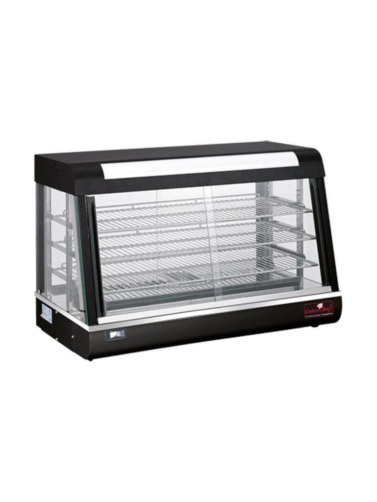 Vitrine chauffante - H 60,5 x 90 x 48 CM - 59 KG - 220 - 240 V - 1840 W - Inox - +30°C / +110°C - Caterchef - 680071