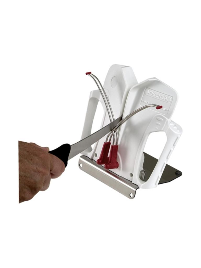 Aiguiseur de couteaux - H 18 x 22 x 15 CM - 0,7 KG - Blanc - 020050