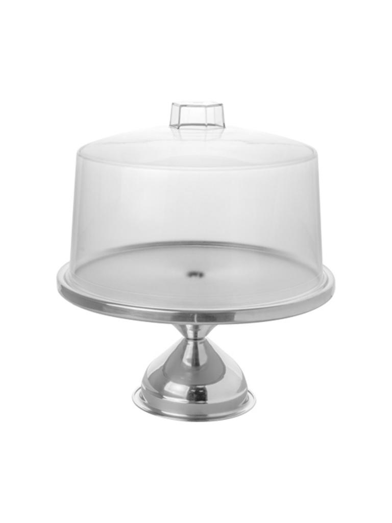 Présentoir à Gâteaux - H 37 CM - 1,31 KG - Ø33 CM - Inox - 041060