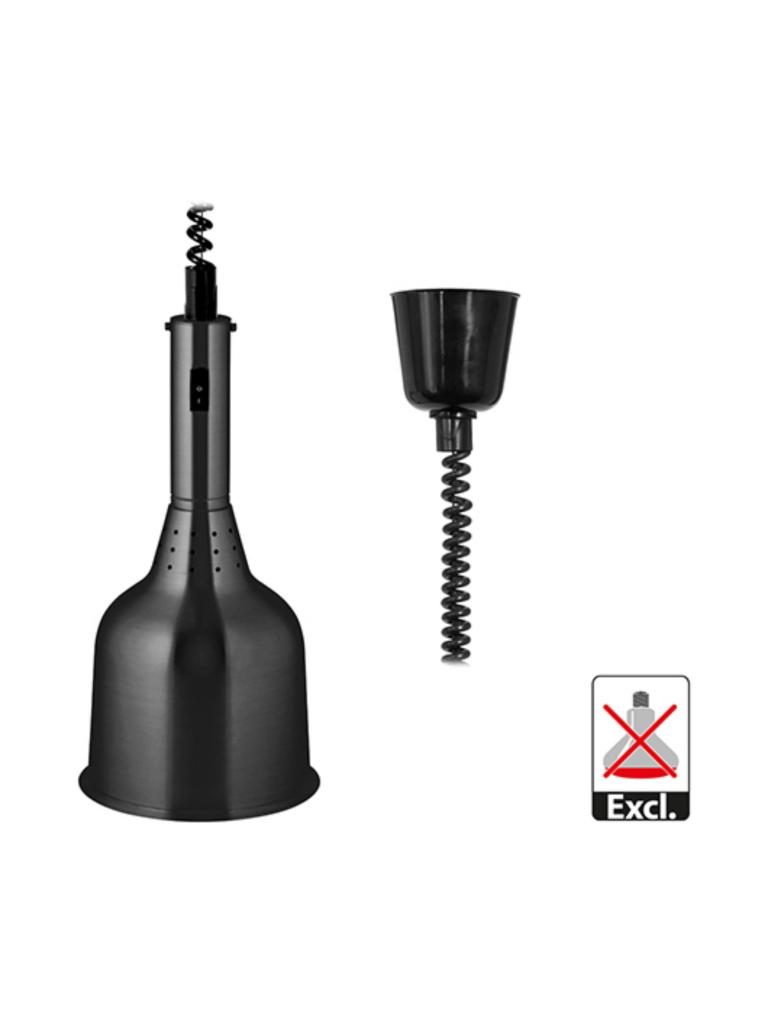 Hotte chauffante - H 40 CM - 1,1 KG - Ø18 CM - 220 - 240 V - Aluminium - Noir - 093024
