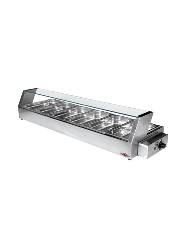 Vitrine chauffante - H 10 x 114,5 x 35,5 CM - 10 KG - 220 - 240 V - 1600 W - Inox - Stilfer - 527012