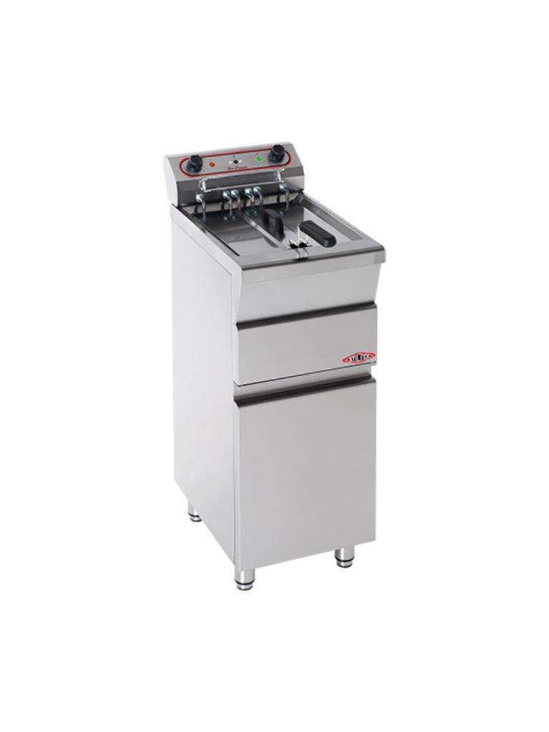 Friteuse - H 90 x 37 x 58 CM - 24 KG - 380 - 415 - Sans - Prise V - 7000 W - Inox - 15 Litre - Electrique - Stilfer - 527115