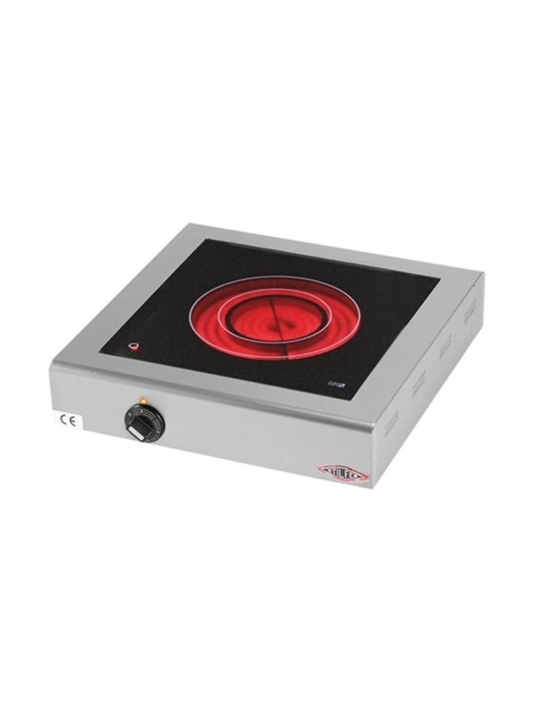 Cuisinière - H 10,5 x 41,5 x 41,5 CM - 6 KG - 220 - 240 V - 2100 W - Inox - Céramique - Stilfer - 527151