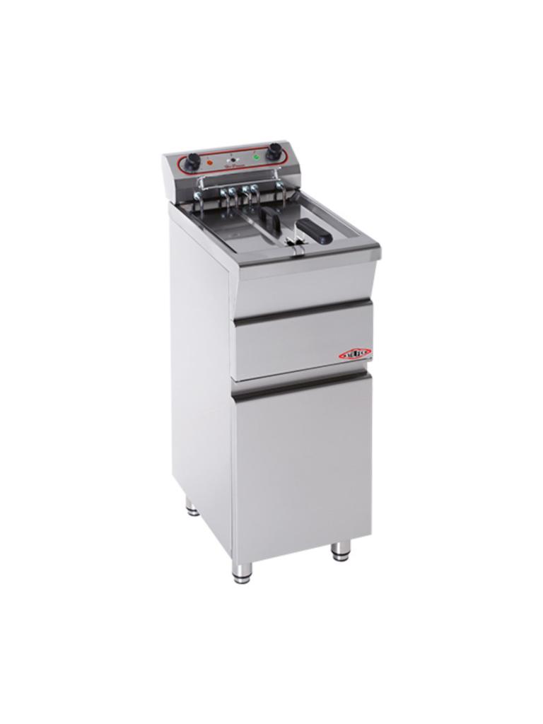 Friteuse - H 90 x 31 x 58 CM - 21 KG - 380 - 415 - Sans - Prise V - 7000 W - Inox - 12 Litre - Electrique - Stilfer - 527312