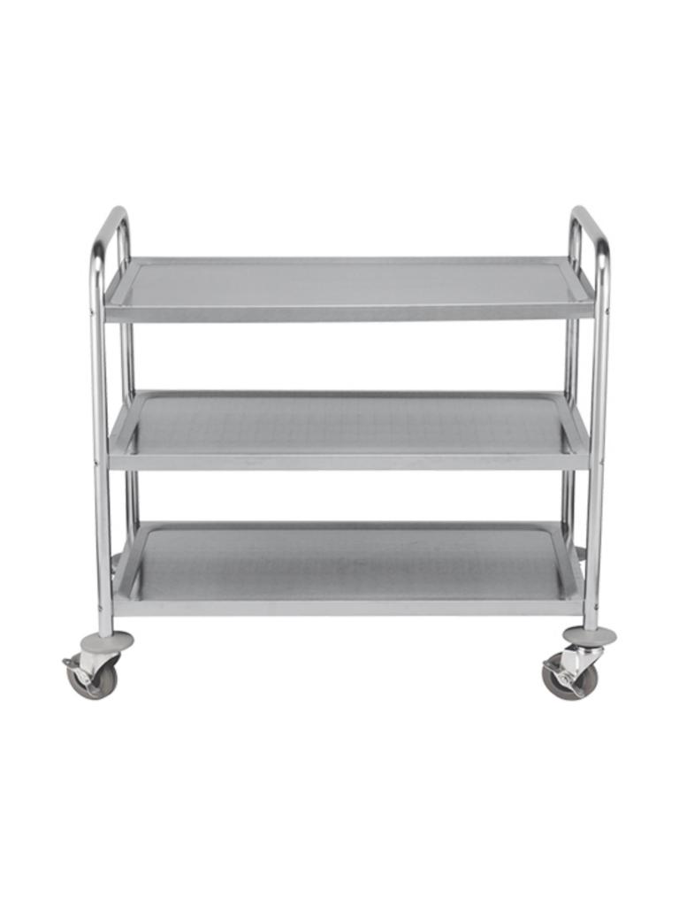 Chariot de service - H 94 x 85,5 x 53,5 CM - 14 KG - Inox - Caterchef - 535002
