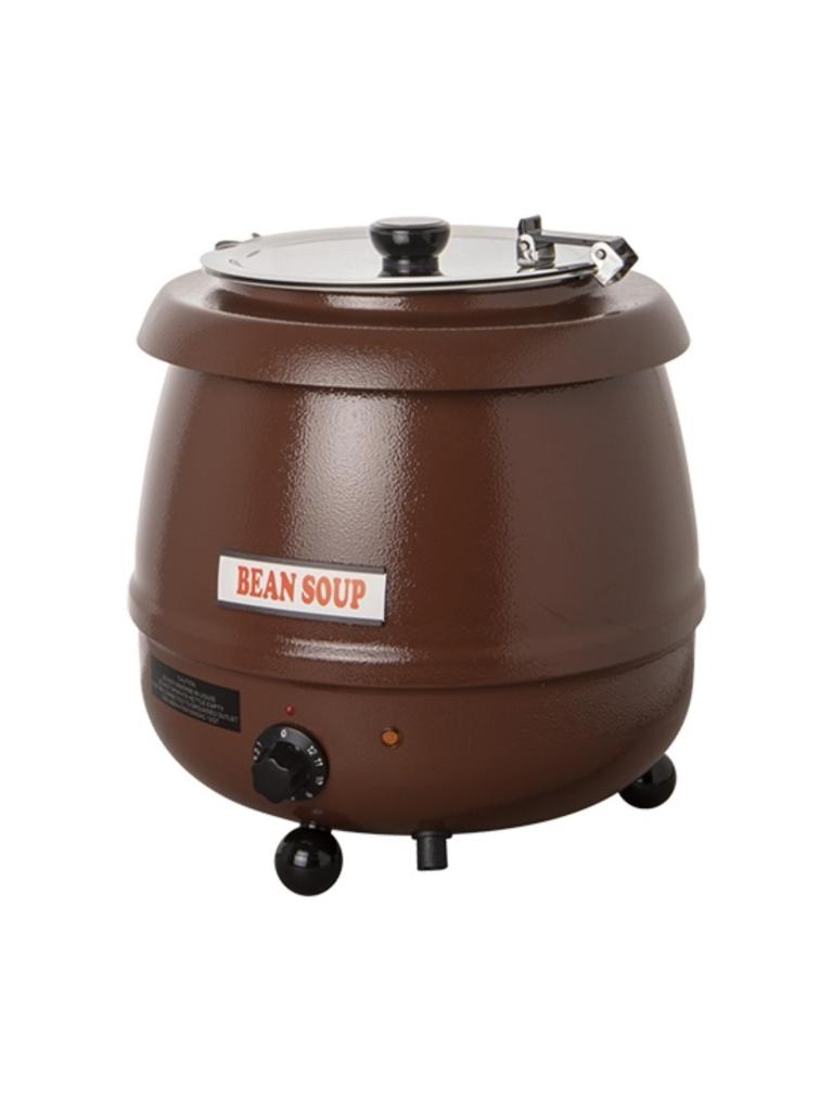 Marmite à soupe - H 36,6 CM - 4,65 KG - Ø38,5 CM - 220 - 240 V - 475 W - Métal - 10 Litre - Couvercle à charnière - Bistro - 537110