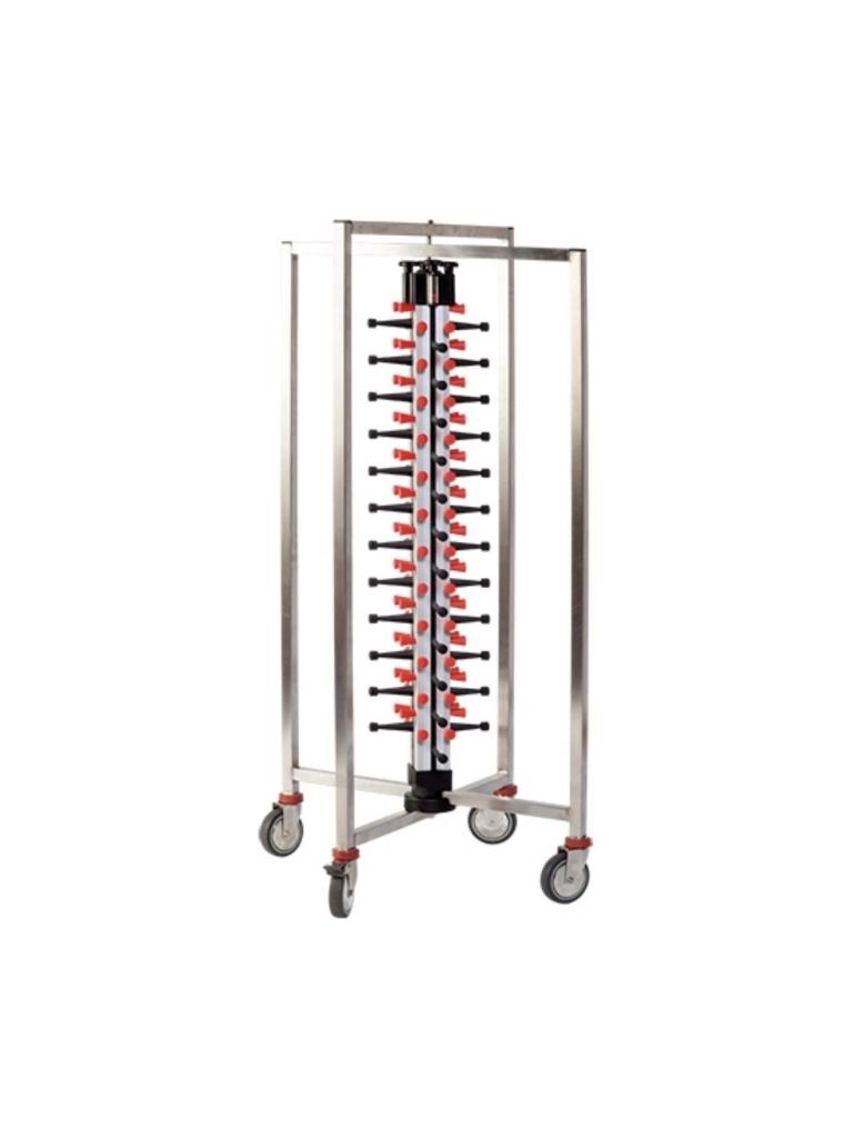 Porte-assiettes Pliable - H 127 x 48 x 48 CM - 14,5 KG - Inox - Plate Mate - 556036