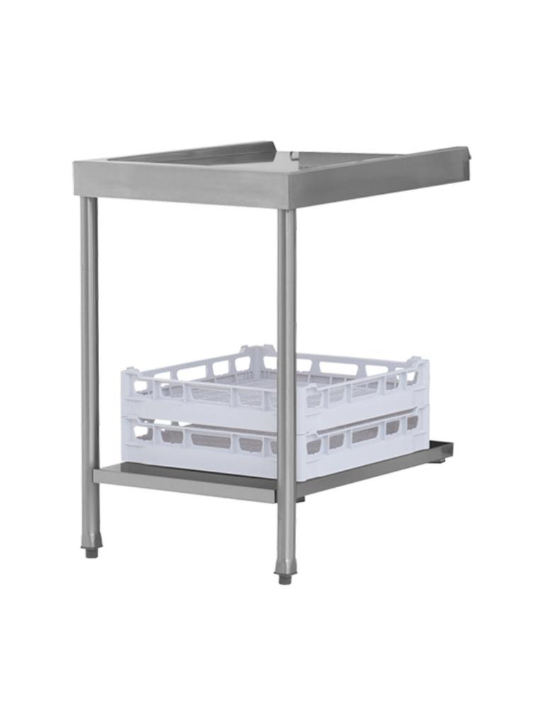 Table d'alimentation/évacuation - H 85 x 70 x 57,5 CM - 13 KG - Inox - 570110