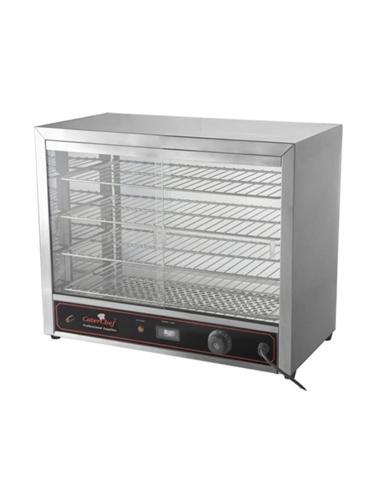 Vitrine chauffante - H 53 x 64 x 36 CM - 45 KG - 220 - 240 V - 1000 W - Inox - +30°C / +85°C - Caterchef - 680050