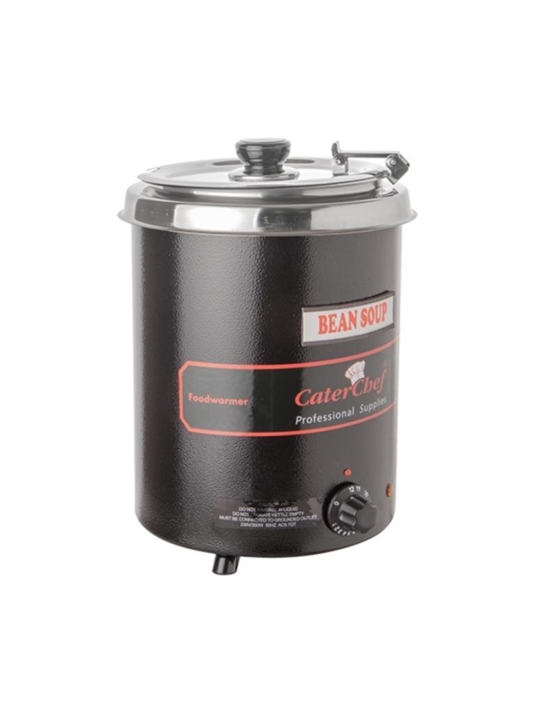 Marmite à soupe - H 35,2 CM - 3,34 KG - Ø28,5 CM - 220 - 240 V - 300 W - Métal - 5,7 Litre - Couvercle à charnière - Caterchef - 680110