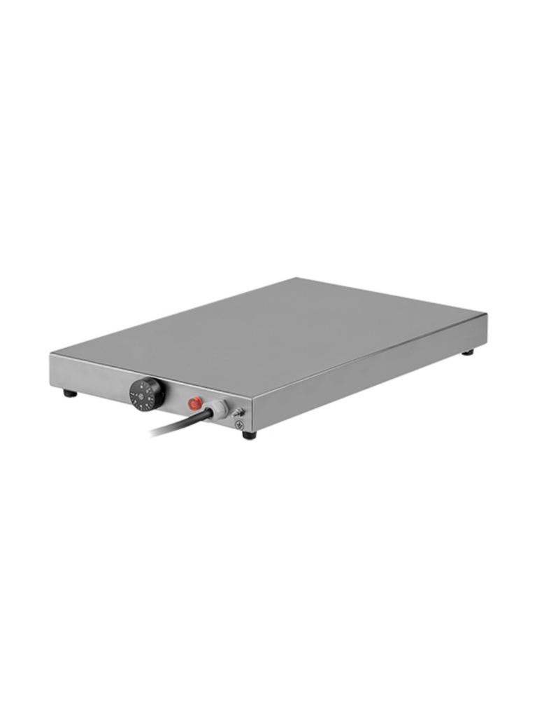 Plaque chauffante - H 6 x 32,5 x 55,3 CM - 9 KG - 220 - 240 V - 500 W - Inox - +30°C / +90°C - Caterchef - 710020