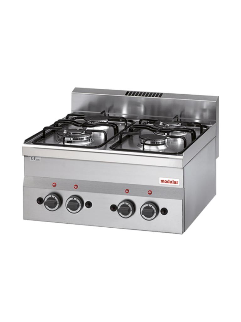 Cuisinière - H 28 x 60 x 60 CM - 17 KG - Gaz Naturel - 13,8 CM - Inox - Gaz - Modulaire - 316602