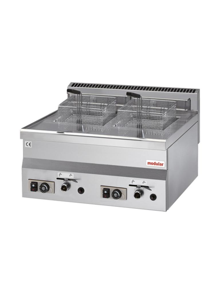 Friteuse - H 28 x 60 x 60 CM - 34 KG - Gaz Naturel - 13,6 CM - Inox - 8 Litres - Gaz - Modulaire - 316652